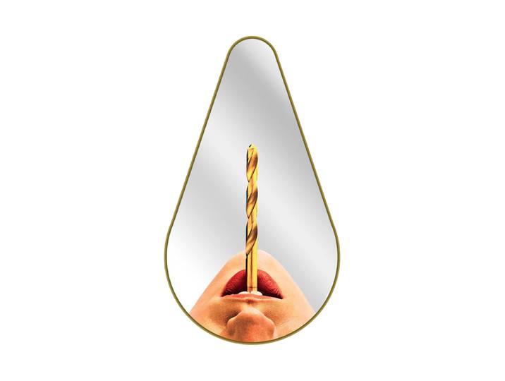 Design Wandspiegel „Toiletpaper Pear Drill“ Multicolor Seletti