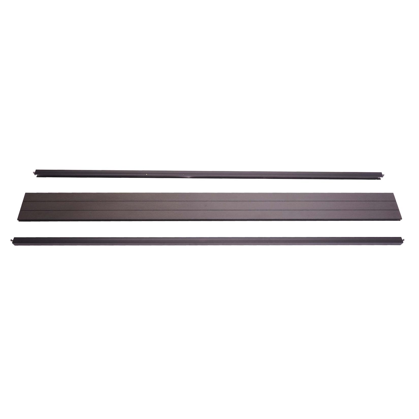 Abschluss-Set für WPC-Sichtschutz Savoie, Abschlussprofil Windschutz, Alu-Pfosten ~ 180cm, anthrazit