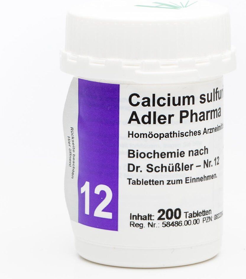 Biochemie Adler 12 Calcium sulf.D6 Adl.ph. Tabletten