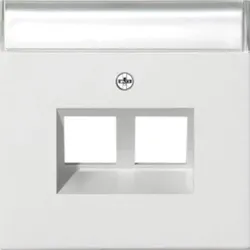 Gira Abdeckung Modular Jack 30Grd 2-fach reinweiß 2640112