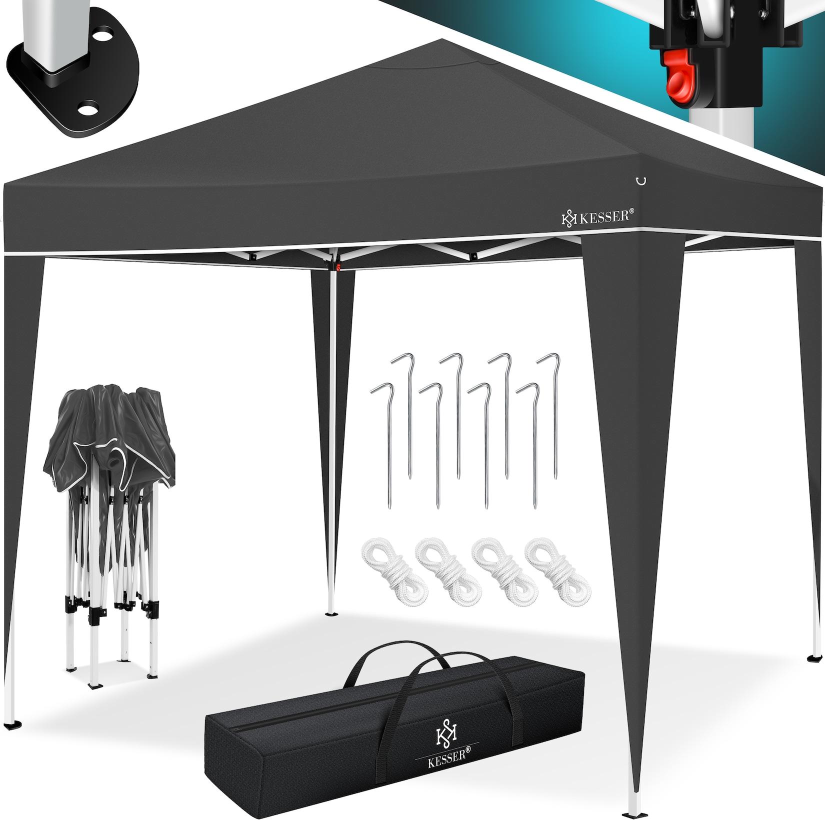 KESSER® Pavillon 3x3m wasserdicht inkl. Tragetasche mit Rollen Pop-Up Klicksystem UV-Schutz 50+ Faltpavillon Gartenzelt Partyzelt Metall-Verstrebungen