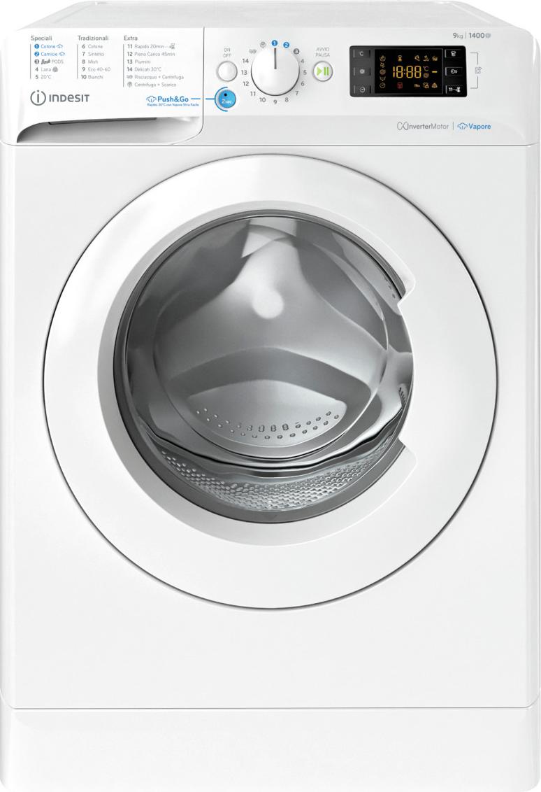 Indesit BWE 91497X WV IT, Frontlader, 9 kg, B, 78 dB, 1400 RPM, A