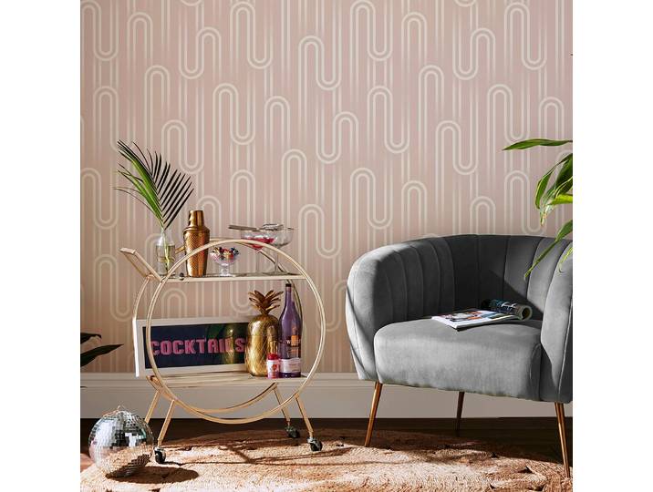 Vliestapete Ups n Downs 52 x 1000 x 0cm Pink