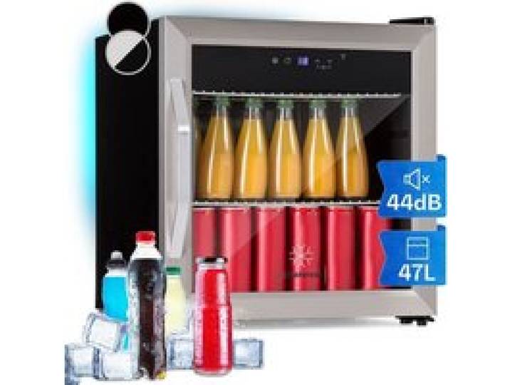 Mini frigo à boissons Klarstein Coachella 50 - 47 litres - Fonction WiFi Rétroéclairage - Argent