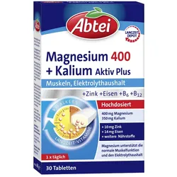 Abtei Magnesium 400 + Kalium Aktiv Plus 30 St