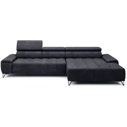 Ecksofa Palladio Stoff Grau Anthrazit