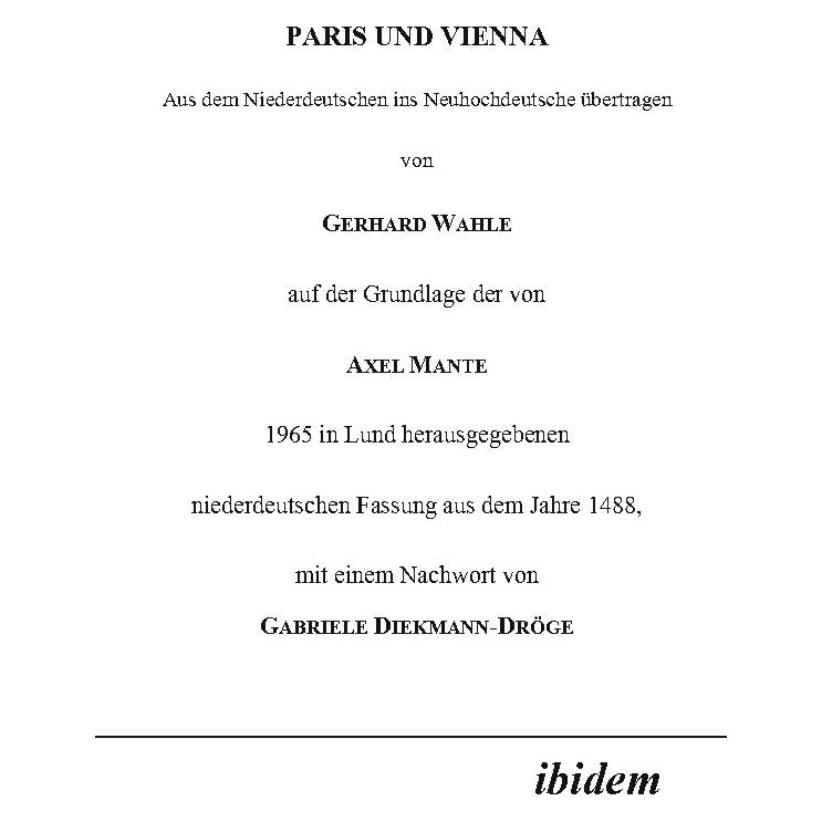 ibidem Paris und Vienna (Deutsch, Softcover, Gerhard Wahle) (55203788)