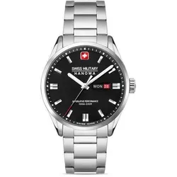 SWISS MILITARY HANOWA - ROADRUNNER MAXED - Metallarmband - silver - black dial