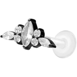 PTFE Labret mit Innengewinde + Titan-Aufsatz DESIGN