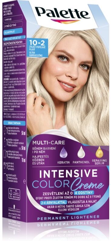Schwarzkopf Palette Intensive Color Creme Permanent-Haarfarbe Farbton 10-2 (A10) Ultra Ash Blonde 1 St.