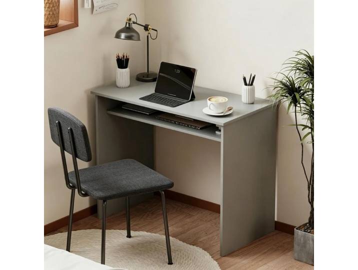 Bureau compact en panneaux de particules monocouches idéal pour les bureaux à domicile et les petits espaces (bureau seul).