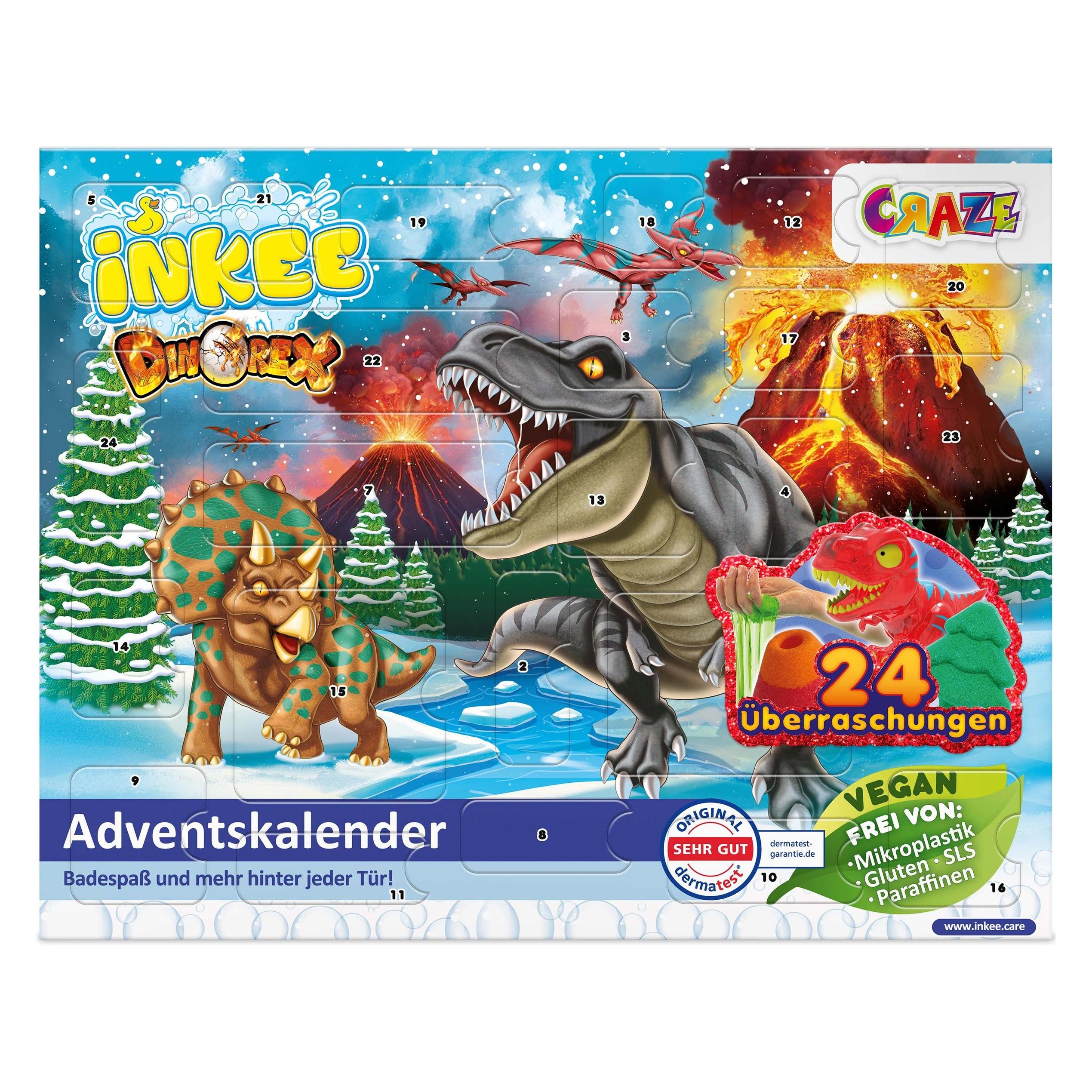 Craze Adventskalender Inkee Dino (24 Türchen) (89132)