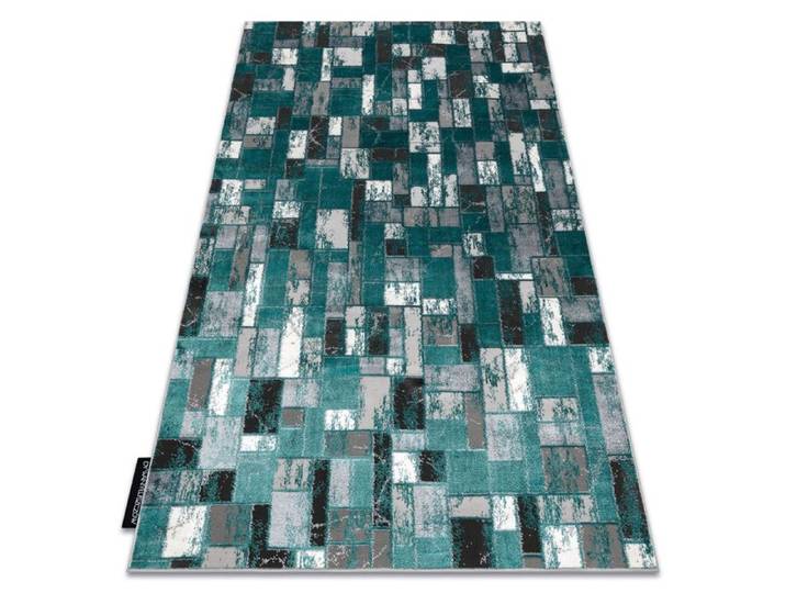 Tapis DE LUXE moderne 6768 Géométrique - Structural vert / anthracite - 180x270 cm