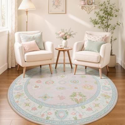 Bluebell Boho Oushak Area Rugs, Colorful Indoor Non-Slip Rugs, Washable, Soft