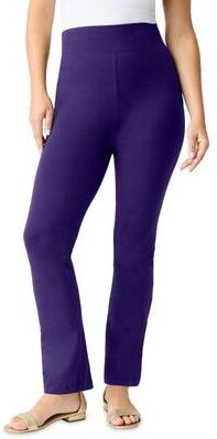 Plus Size Women's Essential Stretch Yoga Pant by Roaman's in Midnight Violet (Size 34/36)