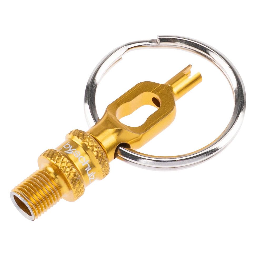 By.schulz Ventiladapter V.5 Mini-Tool Alu eloxiert GOLD 1 Stück (Ventiladapter Set) (12669)