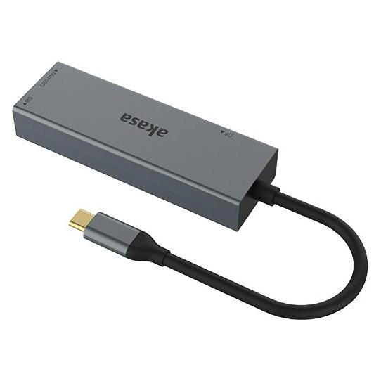 Akasa USB 3.2 Gen1 Type-C 3-in-1 Card Reader (AK-CR-09BK)