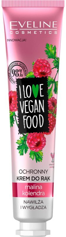 Eveline Cosmetics I Love Vegan Food crème hydratante mains arôme framboise 50 ml