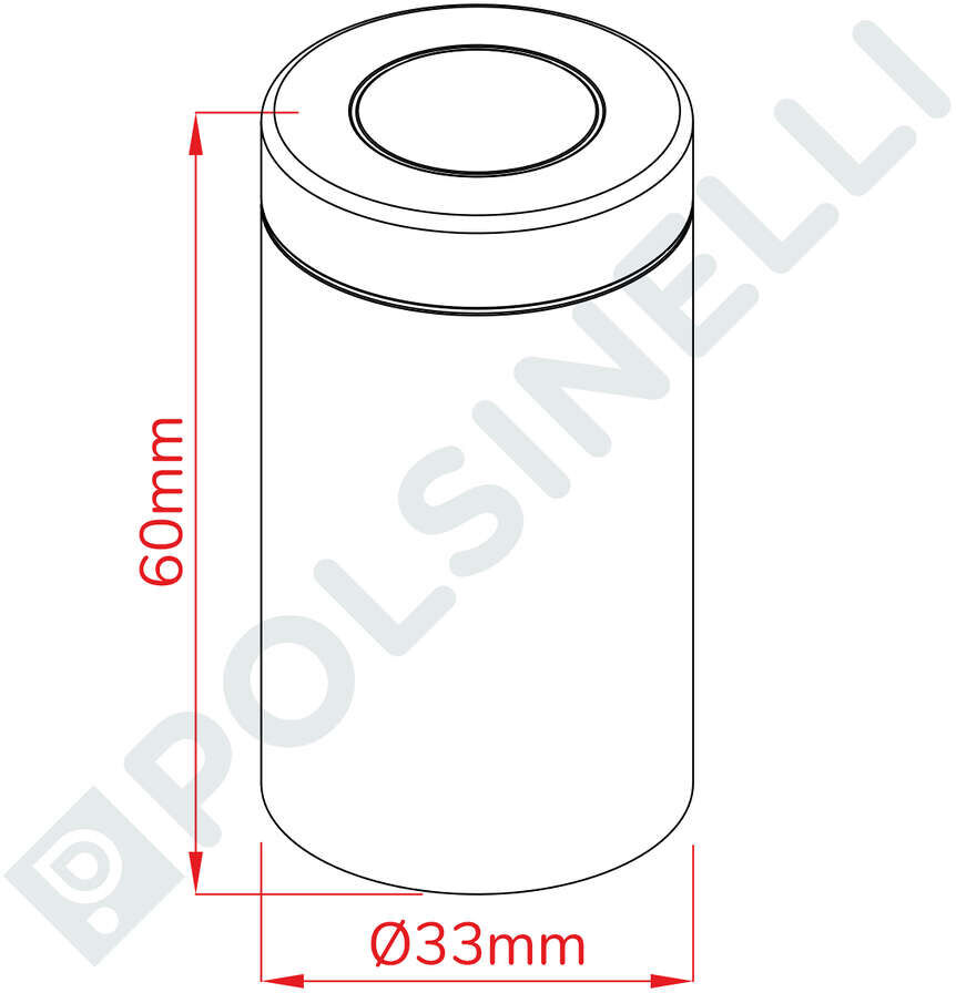 Polsinelli Capsule en PVC blanc ⌀33 (1000 pcs)