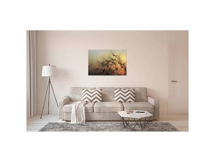 Impression sur toile Flying Dandelion Polyester PVC / Épicéa Orange 90 x 60cm