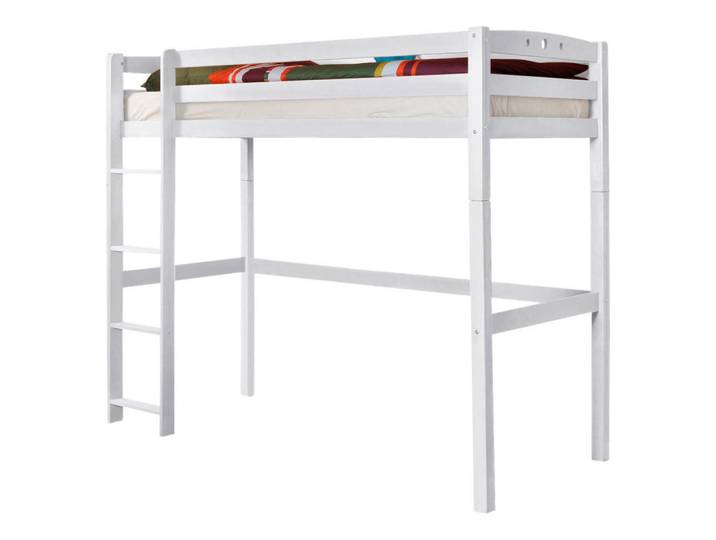 Livetastic Hochbett, Weiss, Holz, Buche, massiv, 90x200 cm, nur für Rollroste geeignet, Baby- und Kindermöbel, Kinderzimmer & Jugendzimmer, Kinderbetten, Hochbetten