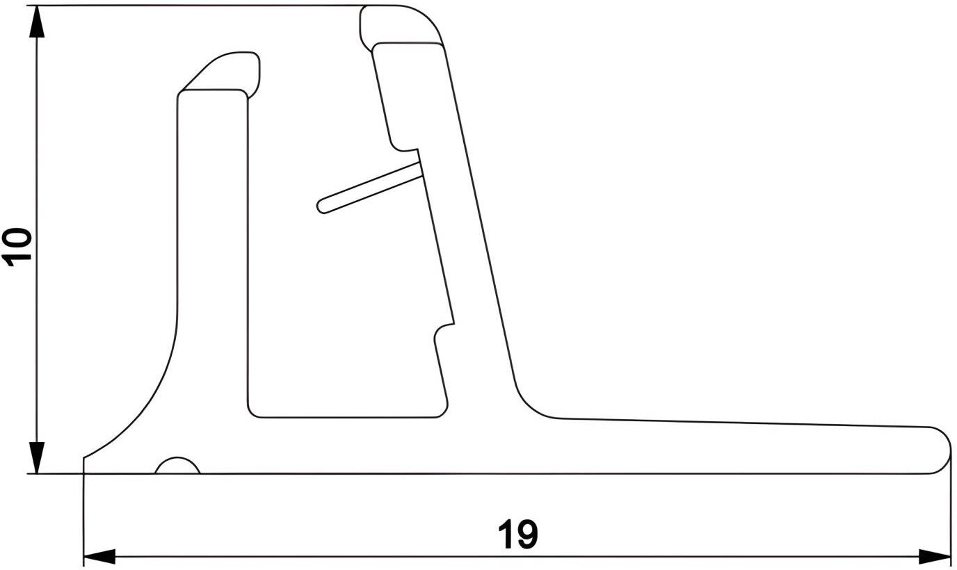 DUSCHOLUX Optima Plus replacement water deflector profile 250484010001000