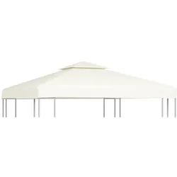 vidaXL Pavillon-Ersatzdach 310 g/m2 Cremeweiß 3x3 m