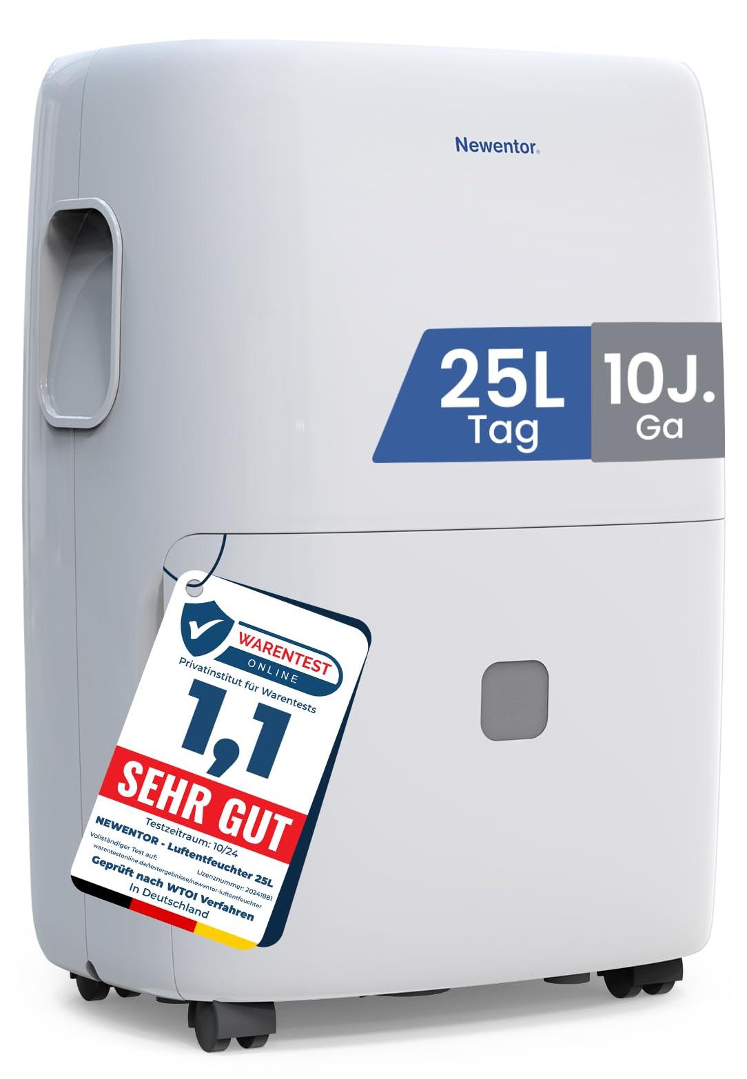 Newentor Luftentfeuchter elektrisch 25L, Entfeuchter elektrisch keller, Raumentf