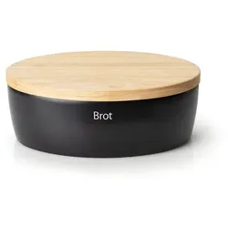 Continenta Brottopf 36 x 23 13,5 cm Keramik Schwarz