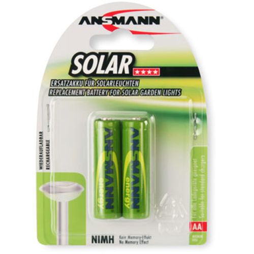ANSMANN Solar HR6 Nickel-Metall-Hydrid AA Mignon Akku 800 mAh 2er Pack