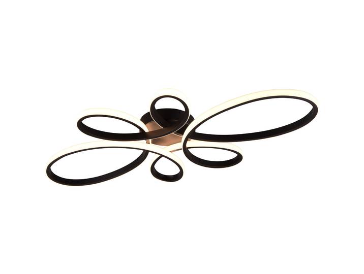 Deckenlampe Yusuf schwarz matt Metall Dimmbar B 83 cm - LED- LED Energiesparlampe