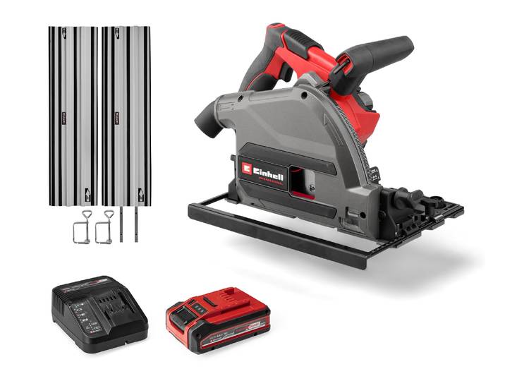 Akku-Tauchsäge EINHELL PROFESSIONAL TP-PS 18/165 Li BL (1x4,0 Ah) , schwarz (schwarz, grau, rot), B:20,9mm H:25,1mm L:36,3mm, Sägemaschinen, Akku-Tauchsäge, Inkl. Akku und Ladegerät