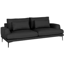 Carmen GRASTEN LUX 3-Sitzer-Sofa – Schwarz
