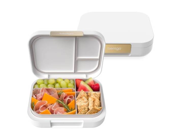 Bentgo Modern – Auslaufsichere, vielseitige Brotdose im Bento-Stil mit 4 Fächern, ideal für unterwegs, ausgewogenes Essen für Erwachsene und Jugendliche – BPA-frei (weiß)
