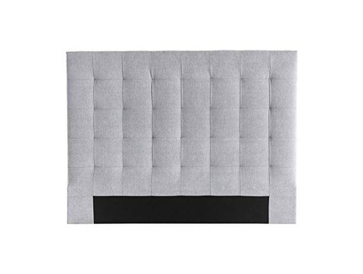 Miliboo Bettkopfteil gepolstert Grauer Stoff 160 cm HALCIONA