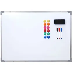 Whiteboard MCW-C84, Magnettafel Memoboard Pinnwand, inkl. Zubehör ~ 60x45cm
