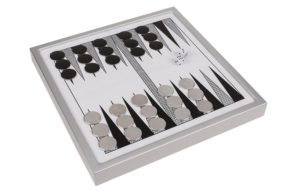 Out of the Blue Metal Backgammon spel