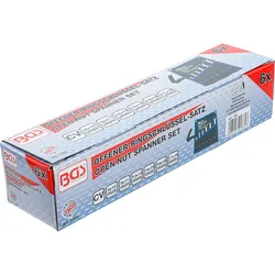 BGS Offener Doppel-Ringschlüssel-Satz SW 8 x 10 - 17 x 19 mm 6tlg. - 1761