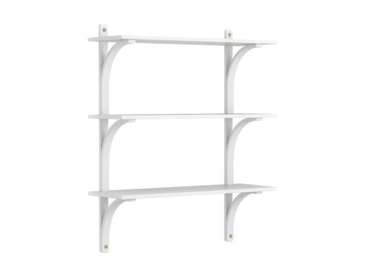 Swedese Levi Regal 3 Fachboden Weiß lasiertes Esche-messing, 90 cm