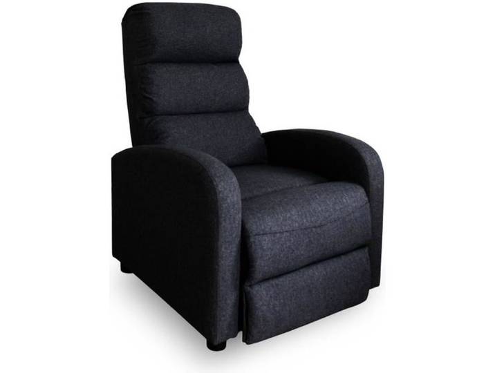 Fauteuil relax manuel Lasco tissu noir