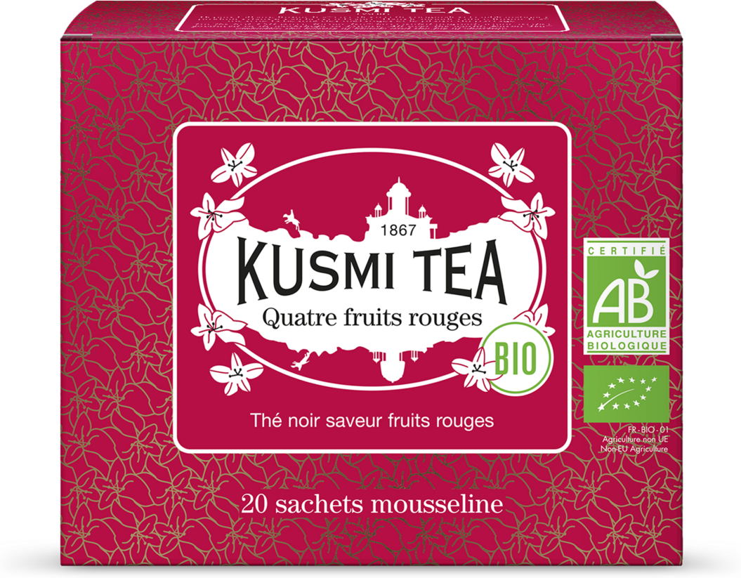 Vier Rote Früchte - Schwarzer tee, rote früchte, bio - Kusmi Tea