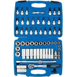 SW-Stahl, Steckschlüssel + Stecknuss, S2229 Steckschlüsselsatz 3/8 Zoll 61-teilig I Ratschenkasten I Knarrenkasten I Nusskasten I