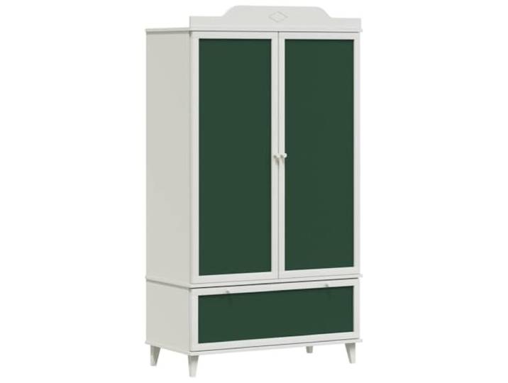 HKQWPBF Kleiderschrank ROROS Weiß 90 x 45 x 165 cm Holzwerkstoff, Tafel-Tür, Scharniertüren, Regale, Aufhängung, modernes Design,