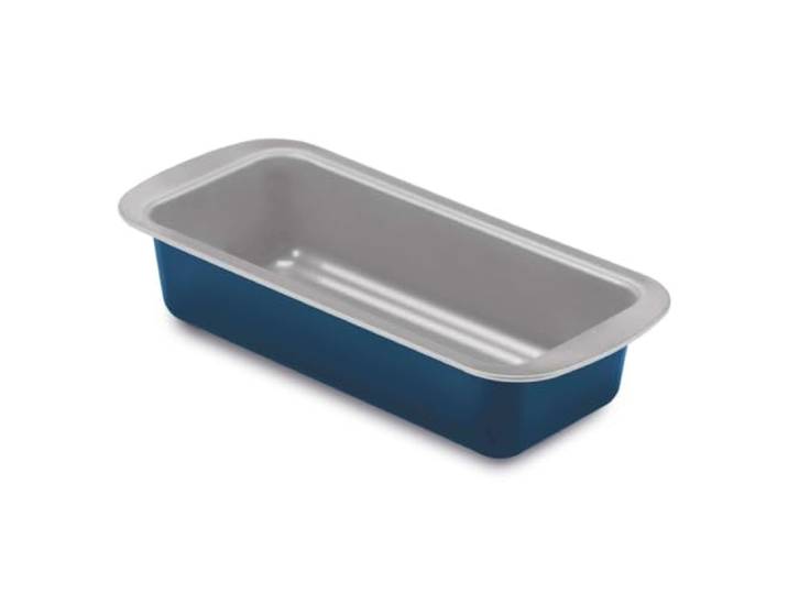 Guardini, Lijn XBake, plumacake-vorm 25 x 11 cm, staal met anti-aanbaklaag, groen staal met nieuwe PFAS-coating, grijs/blauw