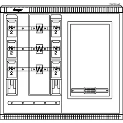 Hager Mess-/Wandlerschrank ZAW102AM2
