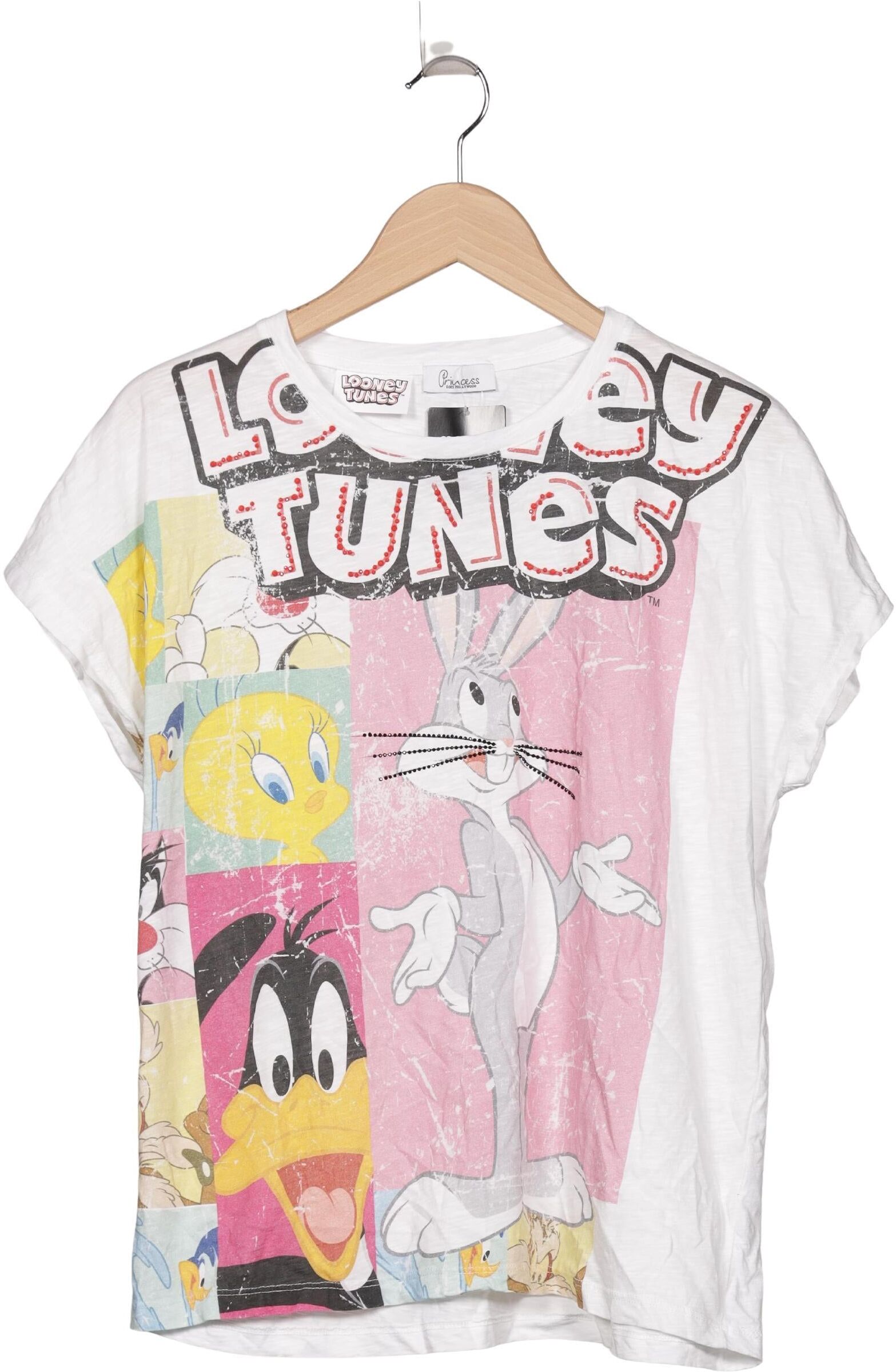 Princess goes Hollywood Damen T-Shirt, Weiß, Gr. M, Baumwolle - Second Hand