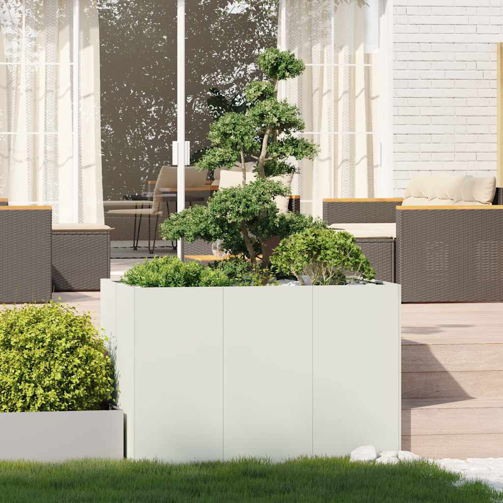 Rio Metal Planter Box White 31.50" H x 47.24" W x 31.50" D
