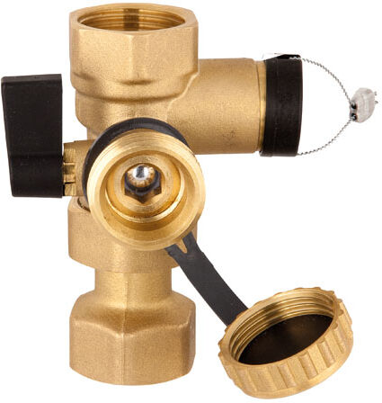 Vanne à bouchon Afriso 77950 G 1 x 1, avec robinet KFE intégré G 3/4