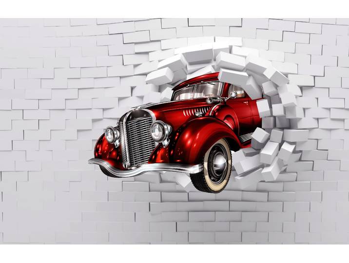 Papermoon 3D ABSTRAKT DESIGN-VINTAGE OLDTIMER WANDDEKO XXL