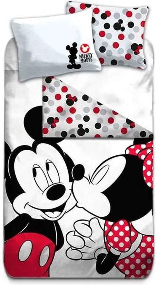 Disney Minnie Mouse Dekbedovertrek Kiss voor volwassenen - Katoen